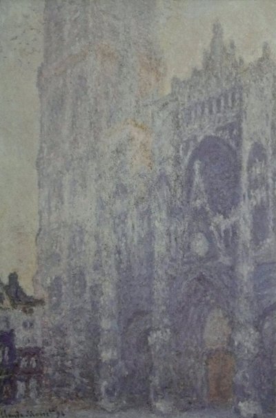 La Cathédrale de Rouen. Le portail et la tour Saint-Romain, effet du matin ; harmonie blanche - Claude Monet